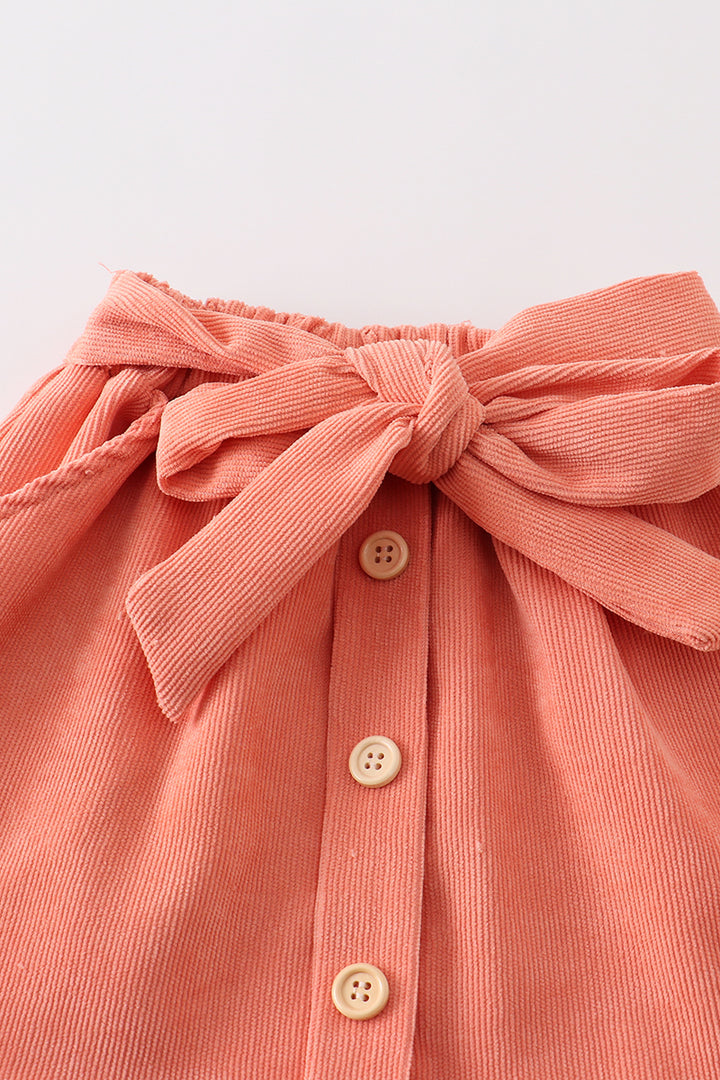 “Multi Pumpkin” 2-Pc. Corduroy Skirt Set