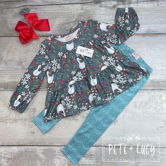 “Duck, Duck, Goose” 2-Pc. Pant Set